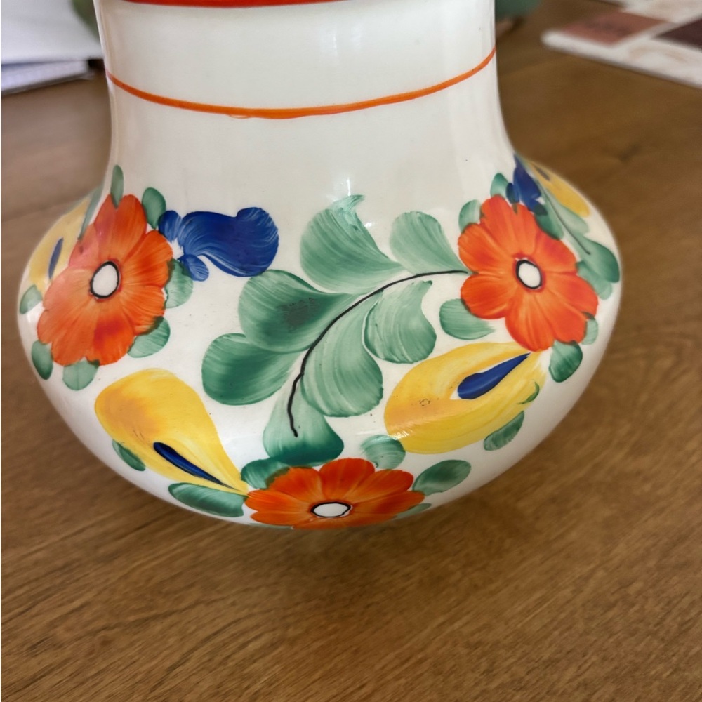 Vintage Czechoslovakia Art Deco Floral Vase - 1930s